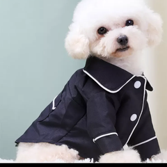 犬 猫 服 パジャマ ネイビー M L ルームウェア 韓国 癒し