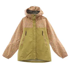 フォックスファイヤー アウトドア 花柄 長袖 マウンテンパーカー M ベージュ系 Foxfire 収納袋付き ロゴ刺繍 レディース 古着 【231210】のサムネイル