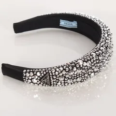 sua❤︎　PRADA クリスタルヘアバンド 即購入OK！PRADA クリスタルヘアバンド シルバー