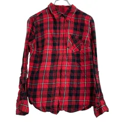 ARIZONA 長袖 チェック シャツ レディース M レッド ブラック ホワイト アリゾナ 古着卸 アメリカ仕入 a610-5353