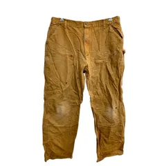 Carhartt ワークパンツ W40 カーハート ダブルニー ビッグサイズ ブラウン コットン メキシコ製 古着卸 アメリカ仕入 2502-831