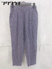◇ URBAN RESEARCH DOORS ウエストゴム 総柄 パンツ サイズ36 ネイビー ホワイト レディース 【中古】 【1104070000607】