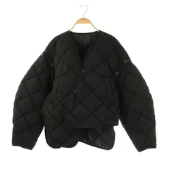 ENFÖLD ブラック キルティングベスト ENFOLD - CHECK-QUILT VEST / 中綿ベスト / ブラック / 24AW