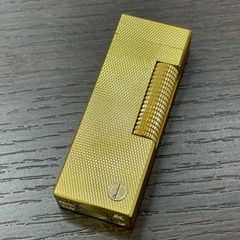 ■ 美品 dunhill ダンヒル ライター ローラー式 ガスライター ゴールド 喫煙グッズ 喫煙具 中古 スイス製 ロゴ
