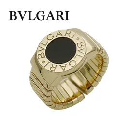 ブルガリ BVLGARI リング レディース ブランド 指輪 750YG オニキス ブルガリブルガリ トゥボガス イエローゴールド 約12号 ジュエリー 磨き済み
