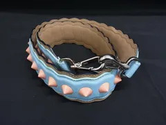 ■美品■ FENDI フェンディ ストラップユー レザー バッグ用 ショルダーストラップ 肩掛けブルー系×マルチカラー FI9404