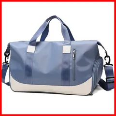 【速発送】M スポーツバッグ ジムバック 旅行バッグ ボストンバッグ シューズ収納 大容量 4 メンズ レディース ユニセックス 乾湿分離 ウトド ゴルフバッグ 機内持込 水泳バッグ ダッフルバッグ トラベルバッグブルー