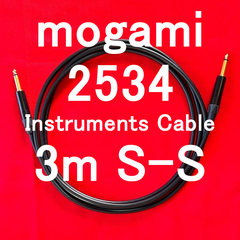 mogami 2534 Instruments Cable w/ Neutrik Gold Plated Plug SS 3m