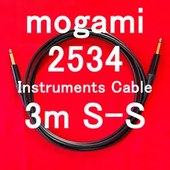 mogami 2534 Instruments Cable w/ Neutrik Gold Plated Plug SS 3m