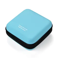 【在庫処分】ディスク収納ケース 大容量 blu-ray DVD/VCD CDケースポータブルEVA 収納 (48枚 48枚収納 スカイブルー LIOVODE 48)