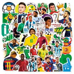 サッカーステッカーセット50枚 C サッカー ステッカー メッシ サッカー ステッカー サッカーチームシール 防水キッズサッカー DIYステッカー スーツケース、ノートブック、スクラップブック、スケートボード、自転車、水筒、スケートボード、コンピューター 、