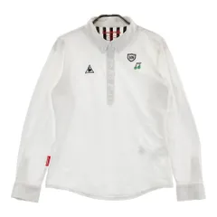 サイズ：L LE COQ GOLF ルコックゴルフ  ボタンダウン　長袖ポロシャツ  ホワイト系 [240101461815] ゴルフウェア レディース ストスト