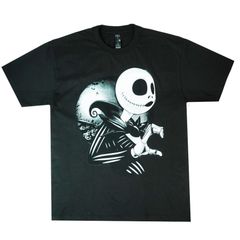 NIGHTMARE BEFORE CHRISTMAS JACK 나이트 메어 비포어 크리스마스 T 셔츠 블랙 블랙 잭 하트 남녀 겸용 반소매 캐릭터 T 공포 할로윈 가장