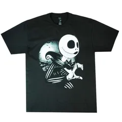 NIGHTMARE BEFORE CHRISTMAS JACK ナイトメアビフォアクリスマス Ｔシャツ ブラック 黒 ジャック ハート 男女兼用 半袖 キャラT ホラー ハロウィン 仮装
