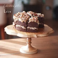 ケーキスタンド ゴシック L(直径 28cm 木製 ケーキトレー ケーキトレイ かわいい おしゃれ 一段 ディスプレイ ケーキ台 コンポート カフェ 誕生日 クリスマス お菓子 盛り付け アクセサリー 飾る 装飾)