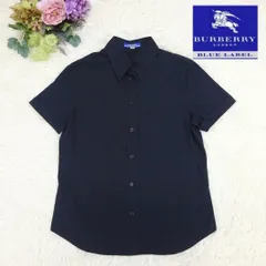 BURBERRY BLUE LABEL　バーバリー ブルーレーベル　半袖シャツ　ブラック　Mサイズ　コットンシャツ　三陽商会　レディース