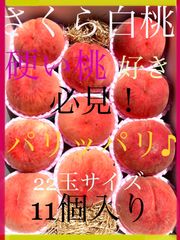 予約商品　９月上旬～中下旬にかけ順次発送予定。大好評！パリっパリ♪　硬い桃好き必見！　甘味・噛み応え十分！　木成り熟成　さくら