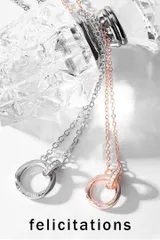 felicitations ペアネックレス カップル プレゼント ステンレス ジュエリー メンズ レディース BR-J066 MSW＆LPW( MSW＆LPW)