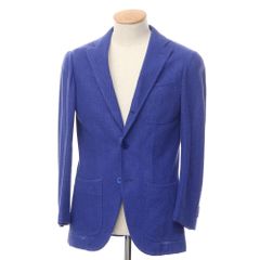 【中古】リングヂャケット リングジャケット RING JACKET コットンリネン 3B テーラードジャケット スマルトブルー系【サイズ42】【メンズ】