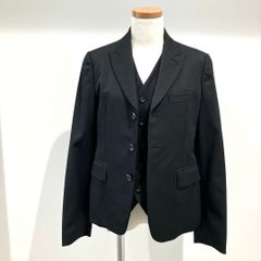 GD-J076 コムデギャルソン COMME des GARCONS ウールトロ ベスト付きテーラードジャケット 黒 XSサイズ 2009年A/W
