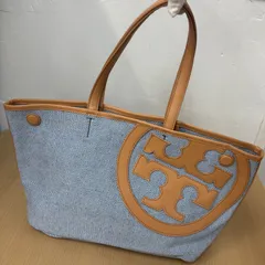 ◎ TORY BURCH トリーバーチ トートバッグ キャンバス トート ブルー ハンドバッグ A4