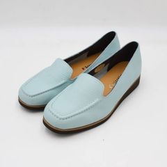 Figurino フィグリーノ 22.0cm モカステッチシューズ mer0226 スモークブルー ブルー フラットシューズ レディース 靴 SP1100