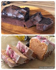 桜のパウンドケーキとチョコパウンドケーキ（カカオ100%）のセット