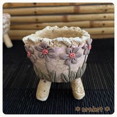 No.30-3 ❁韓国より直輸入❁ 中鉢1点2000円＊組合せ自由＊2点目より送料一律700円＊高級＊韓国鉢＊作家＊一点物 オリジナル作品＊多肉植物＊プレゼントにもぜひ＊