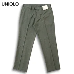【新品 未使用】 UNIQLO ユニクロ 春夏 感動パンツ★ ウルトラライト スラックス パンツ Sz.91 メンズ グレー 大きいサイズ