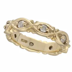 agete アガット ダイヤモンド0.11ct ペンダントトップ K10 YG イエローゴールド【送料無料】【中古】23180401