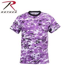 Tシャツ 半袖 ミリタリー ROTHCO ロスコ  迷彩柄 カラフル バイオレット・カモフラージュ柄 USA アメリカ直輸入 ミリタリー  アメカジ 5685 送料無料