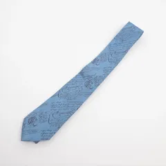 ✨未使用展示品✨クリーニング済み✨ベルルッティ　カリグラフィー　ブルー　ネクタイ 中古・古着通販】Berluti (ベルルッティ) カリグラフィ柄