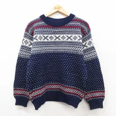 S/古着 エルエルビーン LLBEAN 長袖 セーター メンズ 80s ウール クルーネック 紺他 ネイビー spe 25sep30 中古 ニット トップス