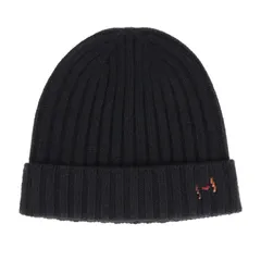 美品 HERMES エルメス 22AW H トルサド カシミア シルク ニット ビーニー H Torsade Cuir Beanie キャップ ネイビー 紺 L イタリア製 ブランド 帽子のサムネイル