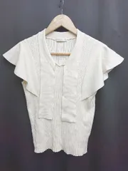 ◇ ⊂ PROPORTION BODY DRESSING 23SS　フリル袖　ボウタイ ニット　カットソー サイズM アイボリー レディース P  【1409250018565】のサムネイル