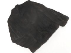 Moon Bat Fur ムーンバットファー リアルファー コート sizeS/ダークブラウン ◆■◎レディース