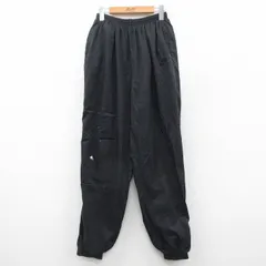 W28/古着 ナイキ NIKE ナイロン パンツ メンズ 00s ワンポイントロゴ 黒 ブラック 25oct18 中古 ボトムス ロング