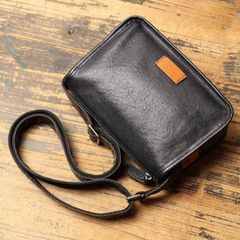 本革 栃木レザー 3WAYバッグ 黒 ハンドメイド ワンダラーコンチョ