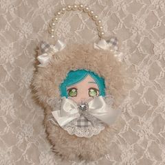 クリームソーダ♡ねこ】おすわりぬい服 15cm 【バッグチャーム