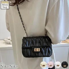 ショップにこにこ ボールチェーン キルティング ショルダーバッグ 【即納】 鞄 バッグ ハンドバッグ ミニバッグ チェーンバッグ ゴールドチェーン 肩掛け 斜め掛け 2way フェイクレザー レディース 韓国 プチプラ トレンド 人気