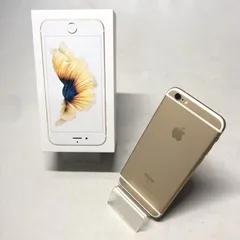【中古】Apple au iPhone6s 64GB MKQQ2J/A A1688 ゴールド SIMロック解除済 フレーム、画面傷有[15]