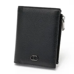 ディオール / DIOR　CD Icon バーティカル コンパクト カードホルダー　2ESBC319CDI_H00N　グレインドカーフスキン　ブラック 【中古】 商品番号 S-158258