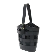 agnes b. アニエスベー バッグ ブラック 黒 / レザー ハンドバッグ / izabella ワンハンドル メッシュ 巾着付き 牛革 / 日本製 / ブランド カバン【レディース】【中古】