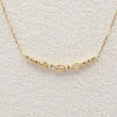 美品 アガット 限定 ネックレス K18 ダイヤ 2017/24-4341