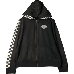 古着 ハーレーダビッドソン Harley-Davidson チェッカーフラッグ スウェットフルジップパーカー レディースXL相当/eaa571910のサムネイル