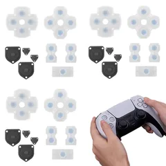 PS4コントローラー交換用ボタン 十字キー ラバー パッド ラバー パッド ボタン PS4 コントローラー用 3個セット