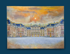 【一点物】『　太陽の宮殿　』油絵　油彩　油画　インテリアアート　絵画　風景画　F60号キャンバス