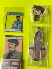 【名探偵コナン】【毛利小五郎】　セガ　ラッキーくじ　アクリルブロック＋アクリルスタンド＋カード2種