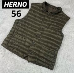 HERNO ヘルノ　ダウンベスト　ジレ　カーキ　56 大きい　インナーダウン