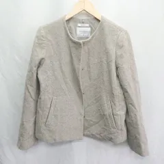 ◇ ⊇ OPAQUE.CLIP オペーク ドット クリップ 長袖 ジャケット サイズL ベージュ レディース E  【1410290076866】